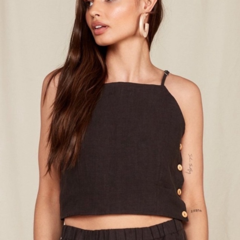 Vintage Style Crop Cami Tank by Mate the Label